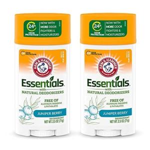 imageARM ampamp HAMMER Essentials Deodorant Clean Juniper Berry Wide Stick Made with Natural Deodorizers Free From Aluminum Parabens ampamp Phthalates 25 oz Pack of 2Juniper Berry