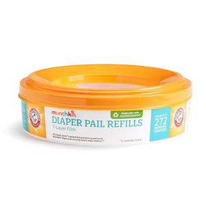 imageMunchkin Arm ampamp Hammer Diaper Pail Refill Rings Holds up to 272 Newborn Diapers 1 Pack1 Count Pack of 1