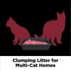 imageARM ampamp HAMMER Clump ampamp Seal Platinum Cat Litter MultiCat 40 lbs Pack of 1Clumping Cat Litter