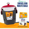 imageArm ampamp Hammer Dog Pooper Scooper Swivel Bin ampamp Rake Poop Scoop for Dogs Black 2 Heavy Duty Scented Waste Bags IncludedXL Scooper with Bags