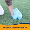 imageArm ampamp Hammer Durable Disposable Dog And Cat Waste Bags With Activated Baking Soda 180 Dog Poop Bags 9 x 14 Inches BlueBlue