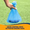 imageArm ampamp Hammer Durable Disposable Dog And Cat Waste Bags With Activated Baking Soda 180 Dog Poop Bags 9 x 14 Inches BlueBlue