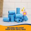 imageArm ampamp Hammer Durable Disposable Dog And Cat Waste Bags With Activated Baking Soda 180 Dog Poop Bags 9 x 14 Inches BlueBlue