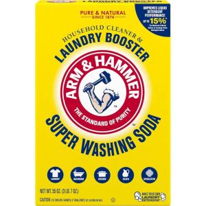 imageARM ampamp HAMMER Super Washing Soda Household Cleaner and Laundry Booster 55 oz BoxMulti