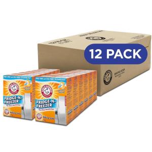 imageArm ampamp Hammer Baking Soda FridgenFreezer Odor Absorber Orange 14 oz Pack of 1214 Ounce Pack of 12