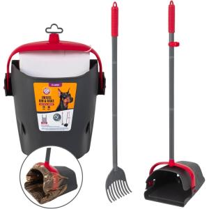 imageArm ampamp Hammer Dog Pooper Scooper Swivel Bin ampamp Rake Poop Scoop for Dogs Black 2 Heavy Duty Scented Waste Bags IncludedXL Scooper with Bags