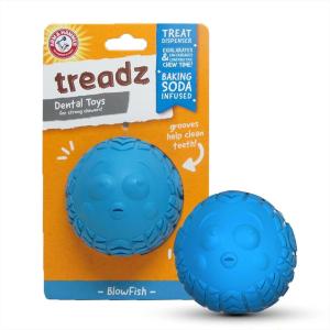 imageArm ampamp Hammer for Pets Super Treadz Mini Gorilla Dental Chew Toy for Dogs Dog Dental Chew Toys Reduce Plaque ampamp Tartar Buildup Without Brushing for Dogs up to 25 Lbs Pack of 24Blowfish