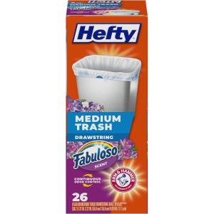 imageHefty Medium Trash Bags Ocean Water Scent 4 Gallon 26 CountFabuloso