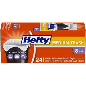imageHefty Medium Trash Bags Ocean Water Scent 4 Gallon 26 CountUnscented