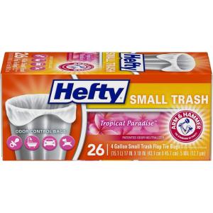 imageHefty Small Trash Bags Fabuloso Scent 4 Gallon 34 CountTropical Paradise