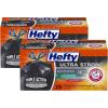 imageHefty Ultra Strong 30 Gallon Trash Bags Large Trash Bags 30 Gallon Size Multipurpose Break Resistant Drawstring Closure Resists Leaks Punctures and Tears Black White Pine Breeze Scent 25 BagsBlack