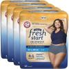 imageFitRight Fresh Start Incontinence and Postpartum Underwear for Women Large Blue 12 Count Ultimate Absorbency Disposable Underwear with The OdorControl Power of ARM ampamp HammerXXLarge 48 Count