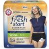 imageFitRight Fresh Start Incontinence and Postpartum Underwear for Women XXL Black 12 Count Ultimate Absorbency Disposable Underwear with The OdorControl Power of ARM ampamp HammerSmall 12 Count