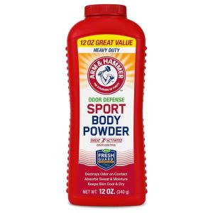 imageArm ampamp Hammer Sport Body Powder Powder for Men and Women Fresh Feeling Talc Free Aluminum Free Odor Defense with Baking Soda12 Ounce Pack of 1