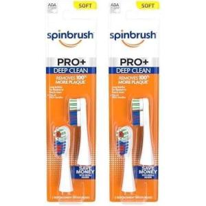imageSpinbrush ARM ampamp HAMMER PRO Deep Clean REFILLs Battery Powered Toothbrush Removes 100 More Plaque Soft Bristles Two Replacement Heads Packing may vary2 Count Pack of 2
