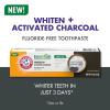 imageARM ampamp HAMMER Essentials FluorideFree Toothpaste Whiten  Activated Charcoal4 Pack of 43oz Tubes Clean Mint 100 Natural Baking Soda