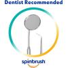imageSpinbrush Pro Whiten BatteryPowered Electric Toothbrush Value Pack Medium Bristles Batteries Included 1 Brush ampamp 1 Replacement HeadWhite