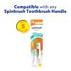 imageSpinbrush Pro Whiten Replacement Heads Soft Bristles For Battery Toothbrush 2 Count Pack of 12 Count Pack of 1