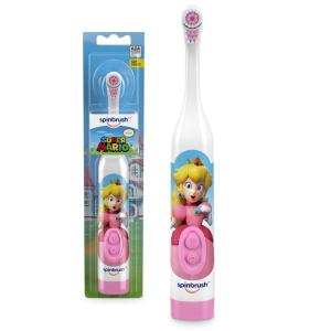 imageSpinbrush Princess Peach Kids Electric Battery Toothbrush Soft Bristles