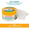 imageArm ampamp Hammer Dip ampamp Brush Fresh Breath Enzymatic Toothpaste Kit for Cats and Kittens with 2 Microfiber Finger Bushes 25 Ounces Tuna Flavor  Cat Dental Care KitTuna
