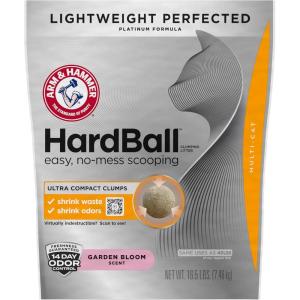 imageARM ampamp HAMMER Hardball Lightweight Platinum MultiCat Clumping Litter Easy NoMess Scooping Garden Bloom Scent 165 lbs165 LB