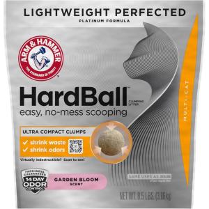 imageARM ampamp HAMMER Hardball Lightweight Platinum MultiCat Clumping Litter Easy NoMess Scooping Garden Bloom Scent 165 lbs85 LB
