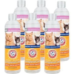 imageArm ampamp Hammer Complete Care Fresh Dental Water Additive for Cats  Cat Dental Care Solution for Bad Breath Includes Cat Toothpaste Enzymatic Action Ideal for Cat Grooming Supplies 8 Fl Oz8 Fl Oz Pack of 6