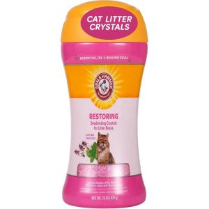imageArm ampamp Hammer Restoring Cat Litter Box Deodorizing Crystals Clary Sage ampamp Mint Scent  Cat Smell Eliminator for Home Odor Control Cat Litter Crystals Cat Essentials 15 OunceRestoring  Clary Sage  Mint