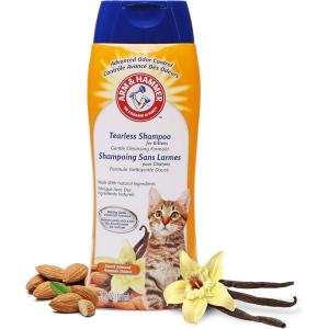 imageArm ampamp Hammer Tearless Kitten Shampoo for CatsNatural Cat Shampoo for Odor Control with Baking Soda 20 Fl Oz Gentle Cleansing Kitten Shampoo in Sweet Almond Scent Pack of 120 Fl Oz Pack of 1