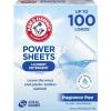 imageARM ampamp HAMMER Power Sheets Laundry Detergent Fragrance Free Dermatologist Tested Concentrated Laundry Detergent Sheets 50 Count up to 100 Small Loads