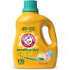 imageARM ampamp HAMMER Sensitive Skin Liquid Laundry Detergent Fresh Scent 105 fl oz 105 Loads105 Fl Oz Pack of 1