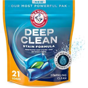 imageARM ampamp HAMMER Deep Clean Stain Formula Laundry Detergent Power Paks 21 ct21 Count Pack of 1
