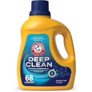 imageAampampH Liquid Laundry Detergent Deep Clean Stain Sparkling Clean 150 Fl oz 100 loads102 Fl Oz Pack of 1
