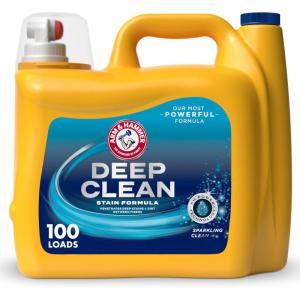 imageAampampH Liquid Laundry Detergent Deep Clean Stain Sparkling Clean 150 Fl oz 100 loads150 Fl Oz Pack of 1