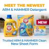 imageArm ampamp Hammer Power Sheets Laundry Detergent Fresh Linen 50ct up to 100 Small Loads Packaging may varySheets Laundry Detergent
