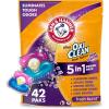imageARM ampamp HAMMER Plus OxiClean with Odor Blasters Concentrated Laundry Detergent 5in1 Laundry Stain Remover Fresh Burst Detergent Power Paks 42 Count BagFresh Burst
