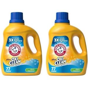 imageARM ampamp HAMMER Plus OxiClean Clean Meadow 77 Loads Liquid Laundry Detergent 1005 fl oz1005 Fl Oz Pack of 2