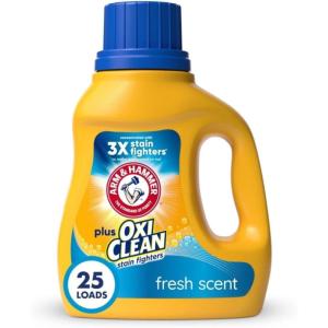 imageARM ampamp HAMMER Plus OxiClean Odor Blasters Fresh Burst 128 Loads Liquid Laundry Detergent 1665 Fl ozLiquid Laundry Detergent