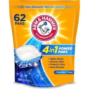 imageArm ampamp Hammer 4in1 Laundry Detergent Power Paks 97 Count Packaging may vary62 Count Pack of 1