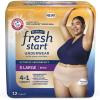 imageFitRight Fresh Start Incontinence and Postpartum Underwear for Women XL Beige 12 Count Ultimate Absorbency Disposable Underwear with The OdorControl Power of ARM ampamp HammerXLarge 12 Count