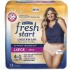 imageFitRight Fresh Start Incontinence and Postpartum Underwear for Women XL Beige 12 Count Ultimate Absorbency Disposable Underwear with The OdorControl Power of ARM ampamp HammerLarge 12 Count
