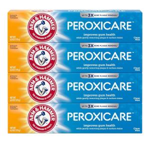 imageARM ampamp HAMMER Peroxicare Toothpaste for Gum Health Baking Soda Toothpaste Clean Mint 60 oz Pack of 46 Ounce Pack of 4