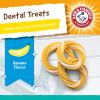 imageArm ampamp Hammer for Pets Ringers Fresh Breath Dental Treats for DogsValue Pack32 Pcs Dog Dental Chews Fight Bad Dog BreathPlaque ampamp Tartar Without Brushing With Baking SodaPack of 132 CountBanana