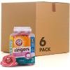 imageArm ampamp Hammer for Pets Ringers Fresh Breath Dental Treats for DogsValue Pack32 Pcs Dog Dental Chews Fight Bad Dog BreathPlaque ampamp Tartar Without Brushing With Baking SodaPack of 132 CountStrawberry