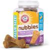 imageArm ampamp Hammer for Pets Nubbies Dental Treats for Dogs  Dental Chews Fight Bad Breath Plaque ampamp Tartar Without Brushing  Peanut Butter Flavor Value Bucket 53 PcsPeanut Butter