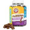 imageArm ampamp Hammer for Pets Nubbies Dental Treats for Dogs  Dental Chews Fight Bad Breath Plaque ampamp Tartar Without Brushing  Peanut Butter Flavor Value Bucket 53 PcsChicken