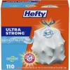 imageHefty Ultra Strong 13 Gallon Trash Bags Tall Kitchen Trash Bags 13 Gallon Size Drawstring Closure Continuous Odor Control White Lavender and Sweet Vanilla Scent 110 BagsClean Burst