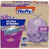 imageHefty Ultra Strong 13 Gallon Trash Bags Tall Kitchen Trash Bags 13 Gallon Size Drawstring Closure Continuous Odor Control White Lavender and Sweet Vanilla Scent 110 BagsPurple