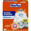 imageHefty Ultra Strong 13 Gallon Trash Bags Tall Kitchen Trash Bags 13 Gallon Size Drawstring Closure Continuous Odor Control White Unscented 80 BagsUnscented