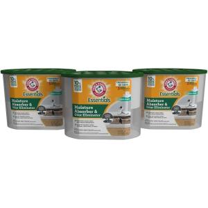 imageArm ampamp Hammer Essentials Disposable Moisture Absorber and Odor Eliminator Tub Fragrance Free 1 lb Attracts and Traps Excess Moisture Ideal Closet Dehumidifier Pack of 3Essentials  Linen Fresh